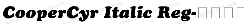 CooperCyr Italic Reg字体转换